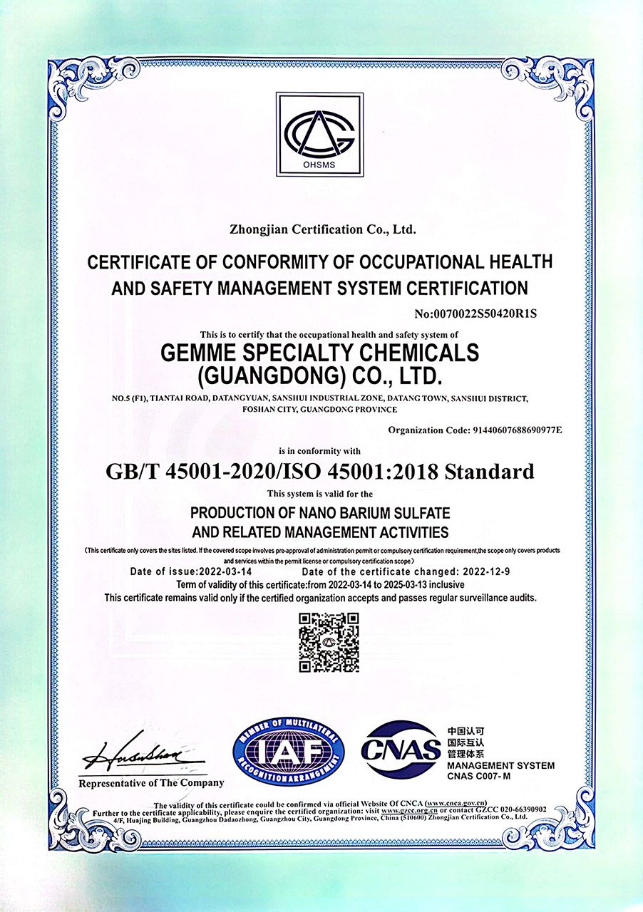 ISO45001 Occupational Health and Safety Management System Certification(GuangDong)